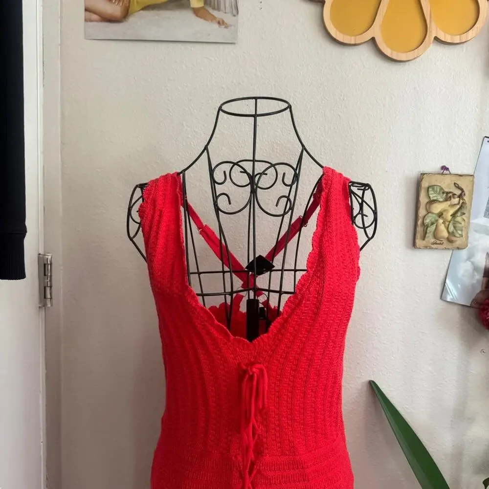 Steve Madden NYC Crochet Knit Dress L